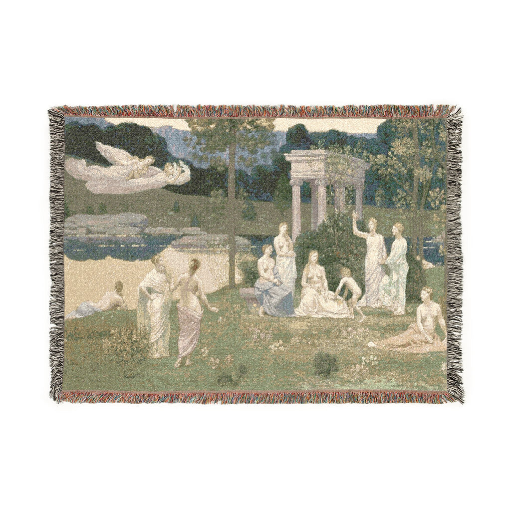 Pierre Puvis de Chavannes - The Sacred Grove, Beloved of the Arts and the Muses | Woven Tapestry Blanket