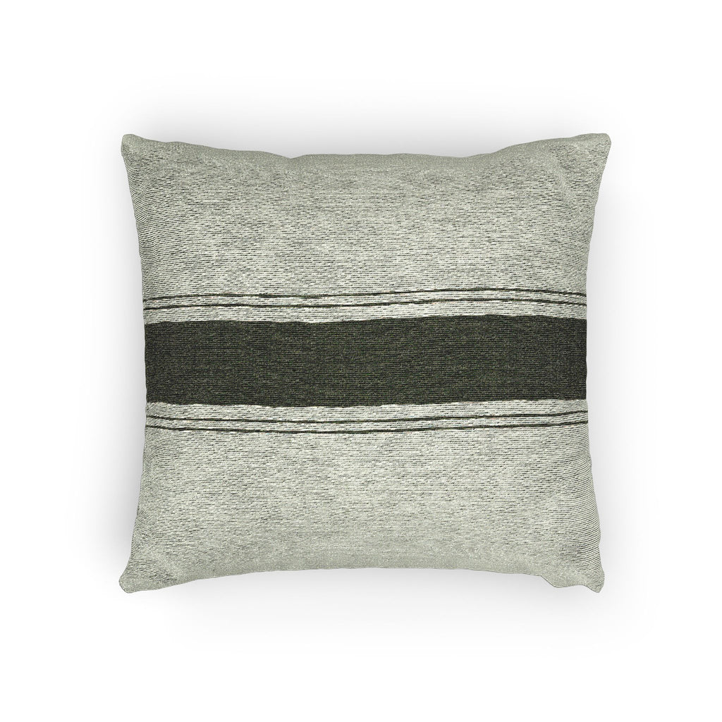 Moss Grain Sack Stripe Woven Pillow