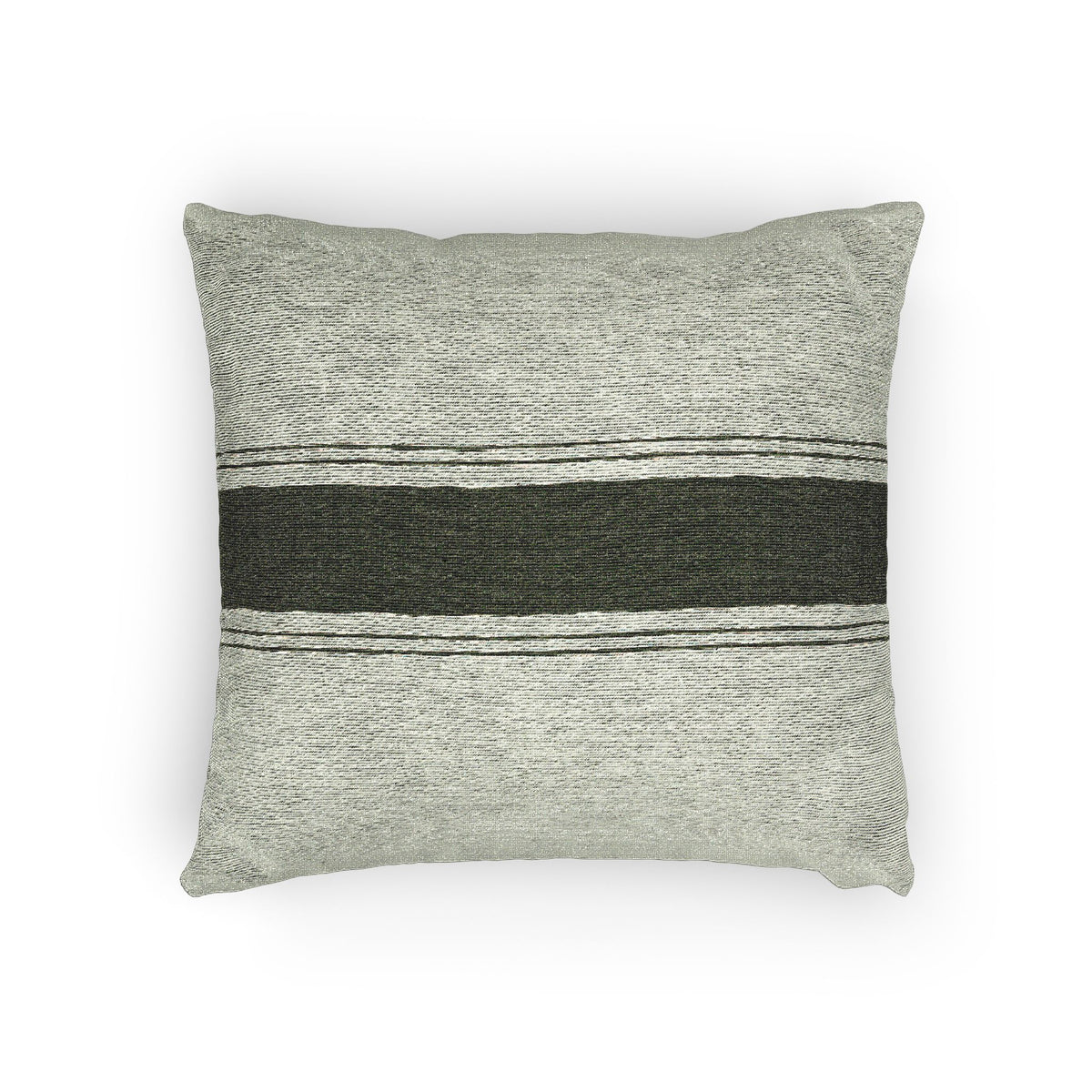 Moss Grain Sack Stripe Woven Pillow