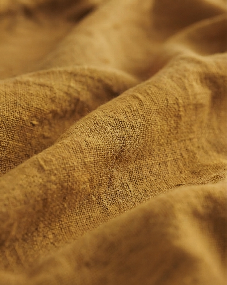 Stonewashed Linen Sheet Set — Turmeric