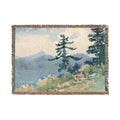 Winslow Homer - North Woods Club, Adirondacks (The Interrupted Tete-a-Tete) | Woven Tapestry Blanket