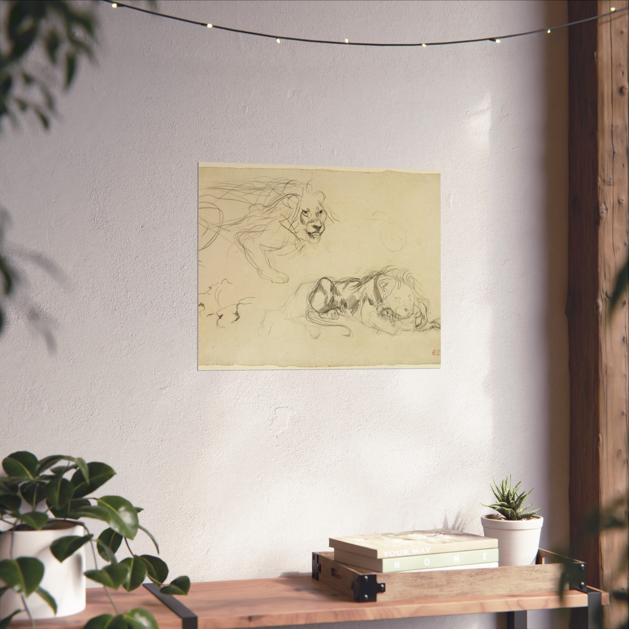 Eugène Delacroix - Studies of Lions | Fine Art Poster