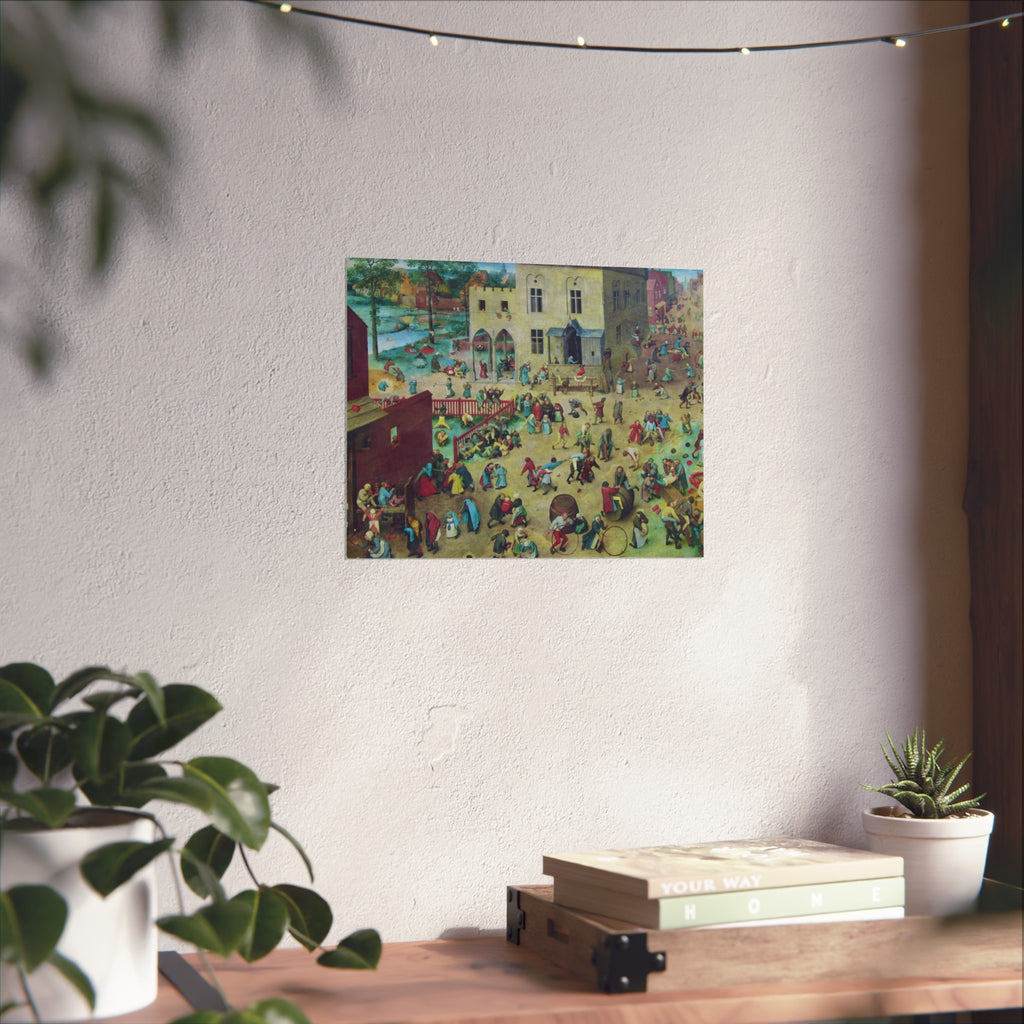 -2022-02-07 Children's Games, Pieter Bruegel the Elder, West Street, Cromer, Norfolk | Fine Art Poster