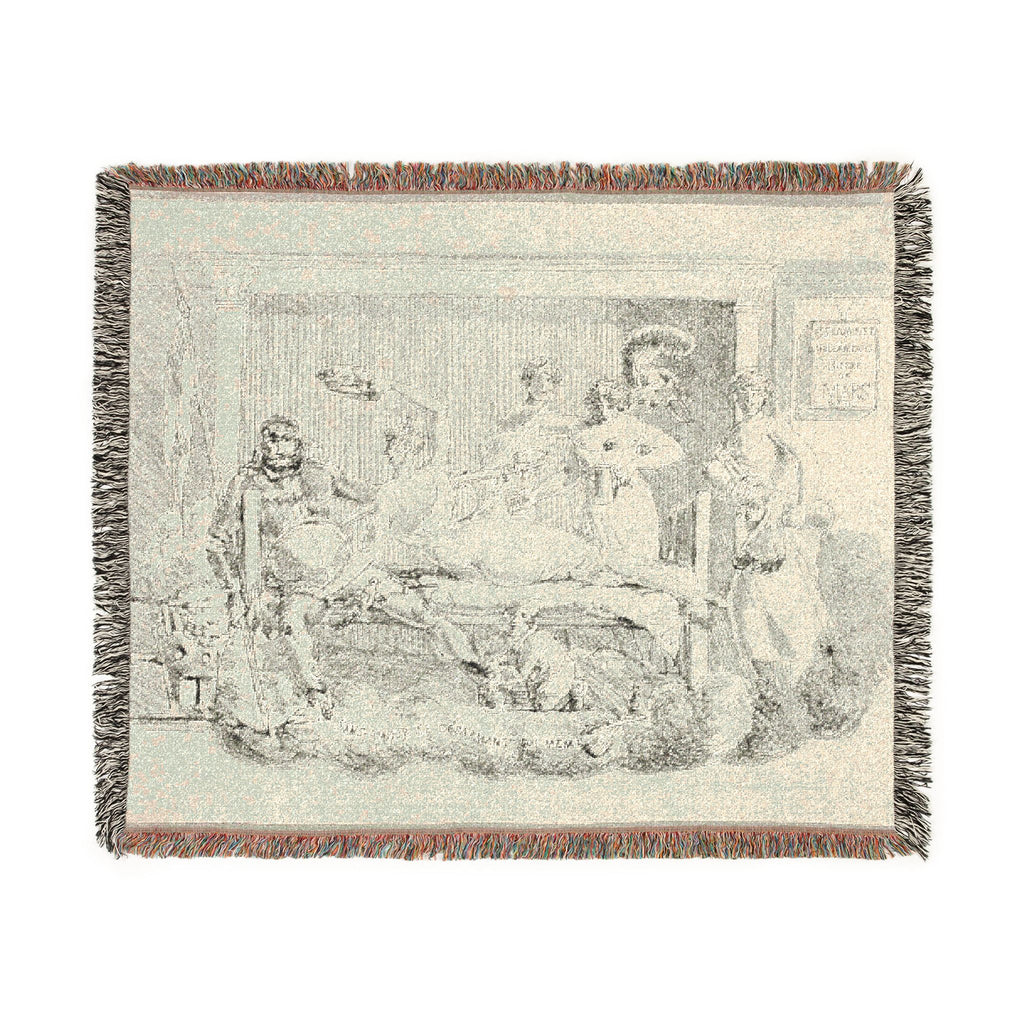 Jacques Louis David - Loveless Disarming Himself | Woven Tapestry Blanket