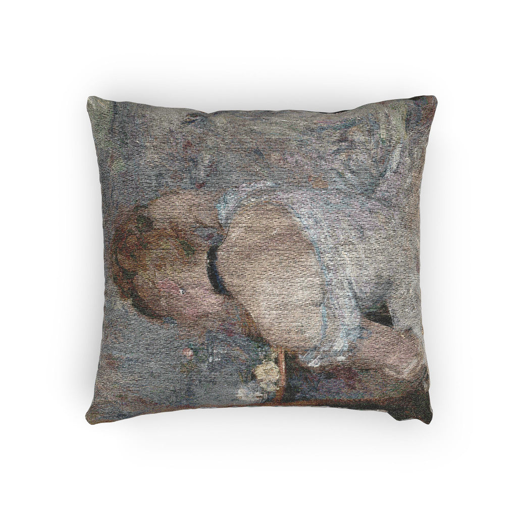 Berthe Morisot - Woman at Her Toilette | Woven Pillow