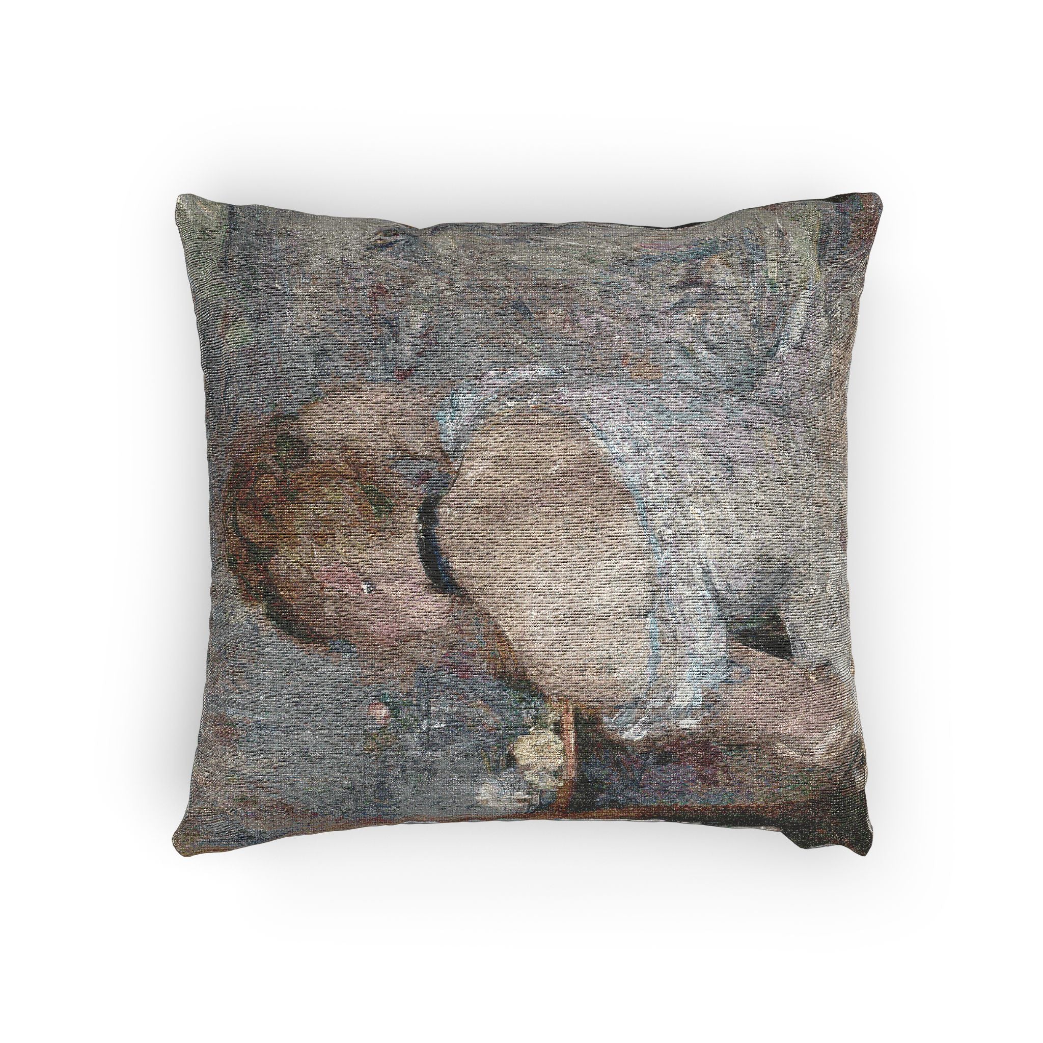 Berthe Morisot - Woman at Her Toilette | Woven Pillow
