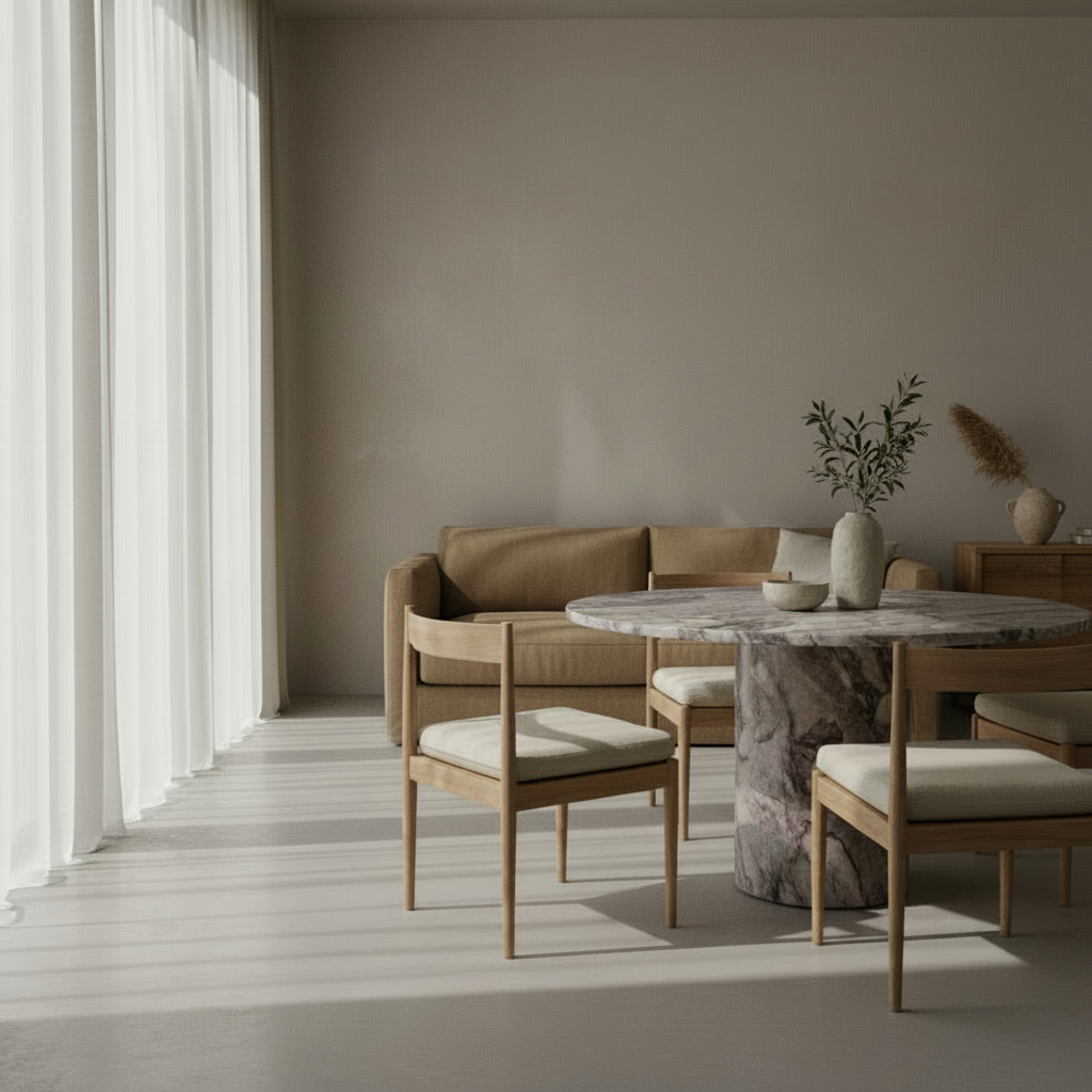 Viola Marble Round Dining Table
