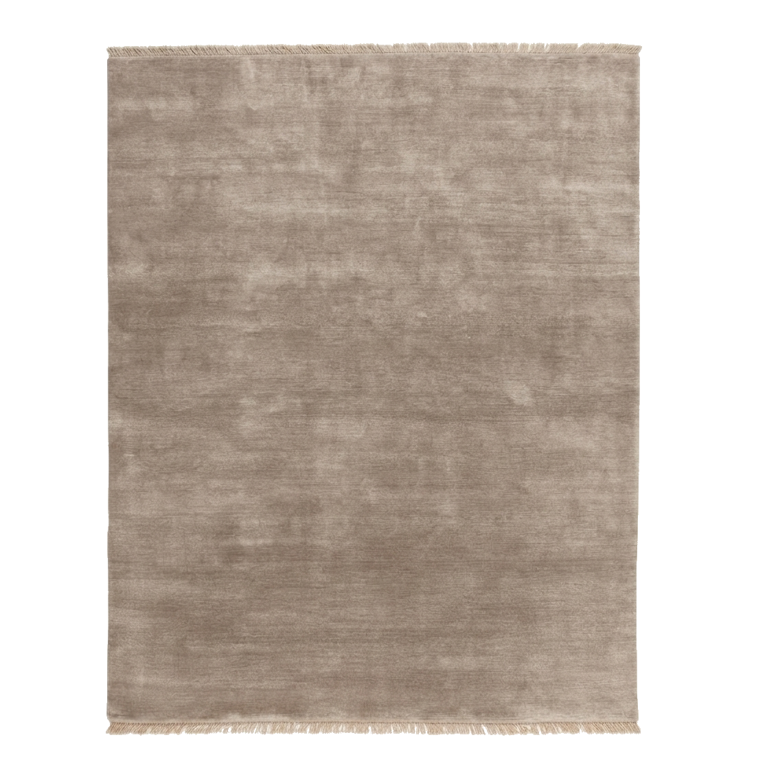 Taupe Solid Hand-Knotted Rug