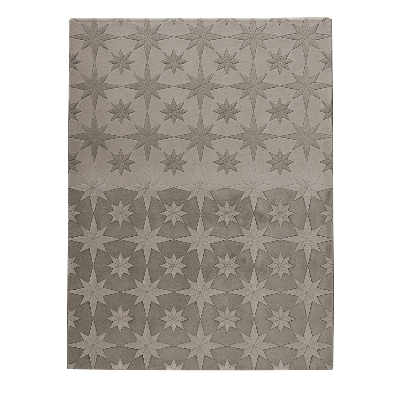 Grey Geometric Hand-Tufted Wool Rug