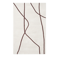 Cream Abstract Hand-Tufted Wool Rug