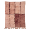 Pink Colorblock Moroccan Shag Rug