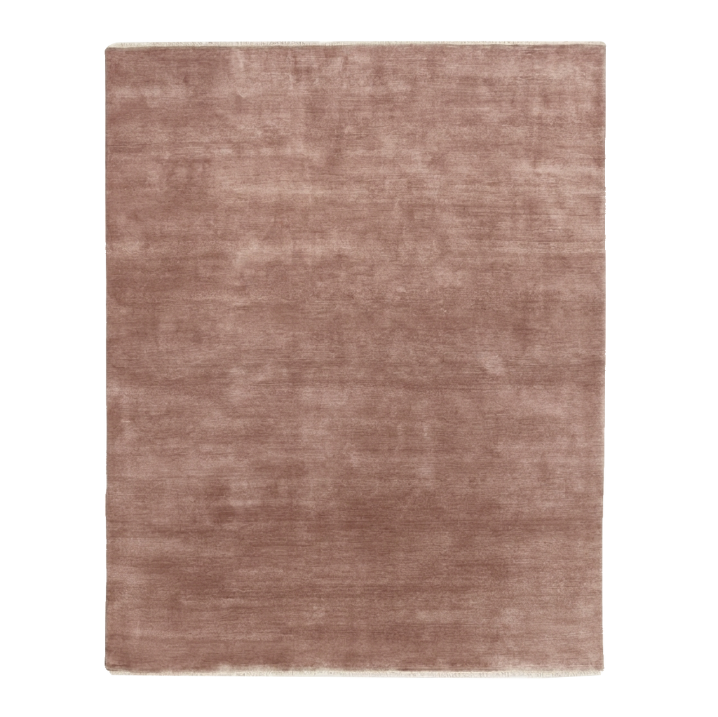 Mauve Solid Hand-Knotted Rug