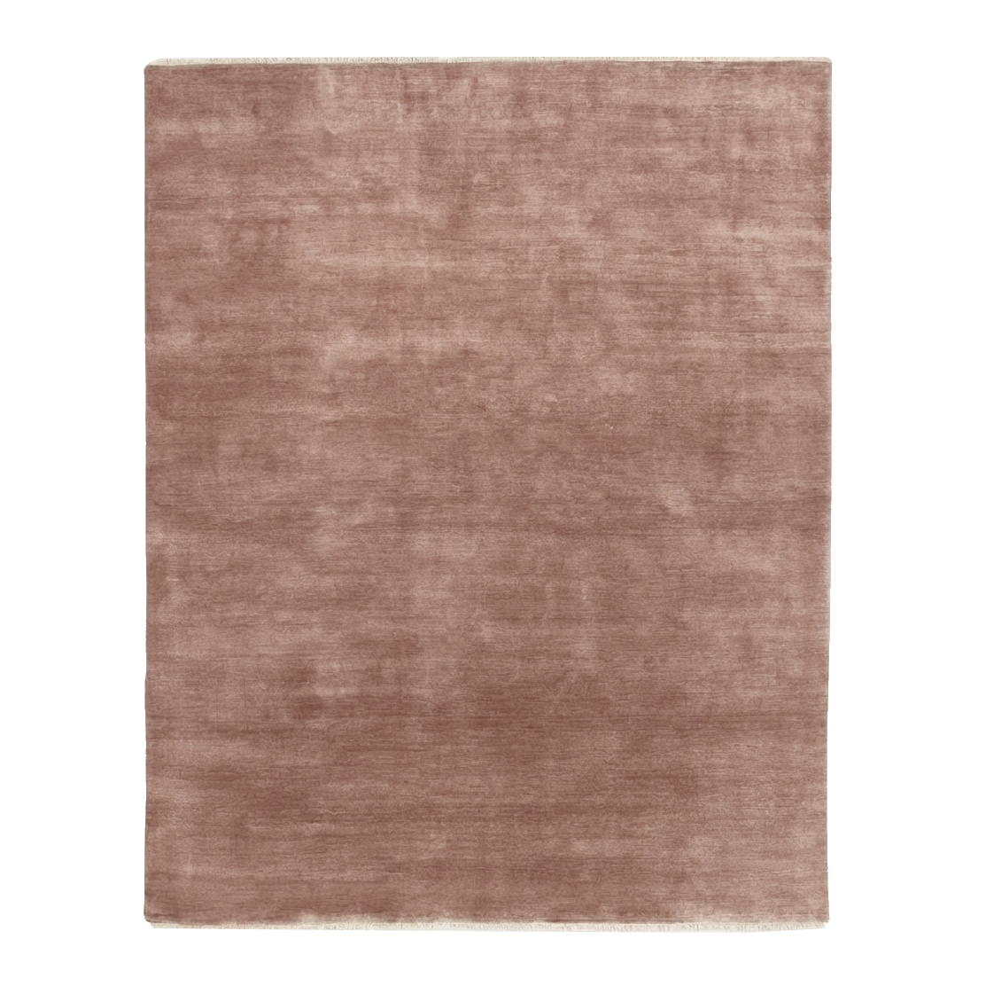 Mauve Solid Hand-Knotted Rug