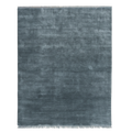 Blue Solid Hand-Knotted Rug