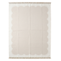 Ivory Scalloped Flatweave Rug