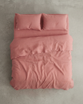 Stonewashed Linen Sheet Set — Dusty Rose