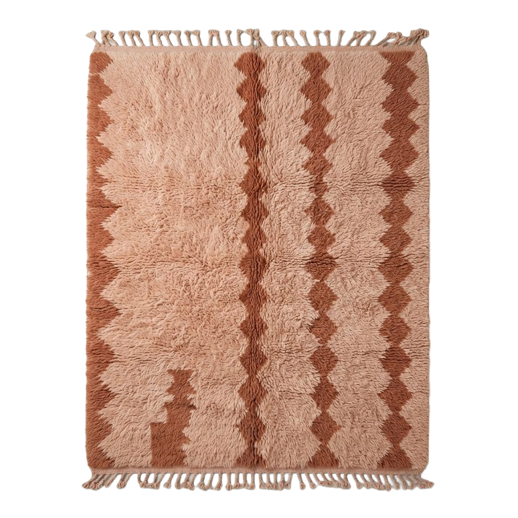 Rust Tribal Moroccan Shag Rug