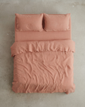 Stonewashed Linen Sheet Set — Light Salmon