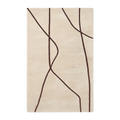 Cream Abstract Hand-Knotted Rug