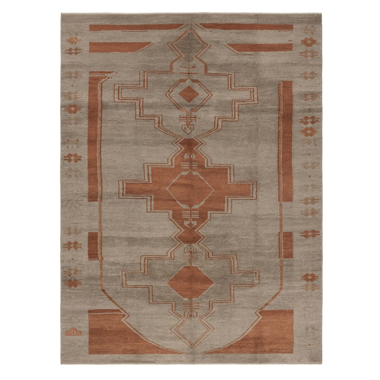 Rust Vintage Hand-Knotted Rug