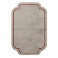 Cream Scalloped Hand-Tufted Wool Rug