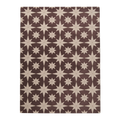Brown Geometric Hand-Tufted Wool Rug