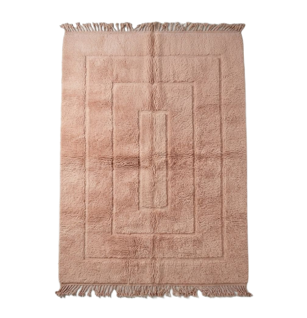 Pink Solid Moroccan Shag Rug
