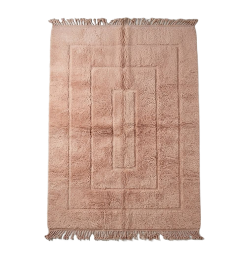 Pink Solid Moroccan Shag Rug