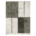 Green Colorblock Moroccan Shag Rug