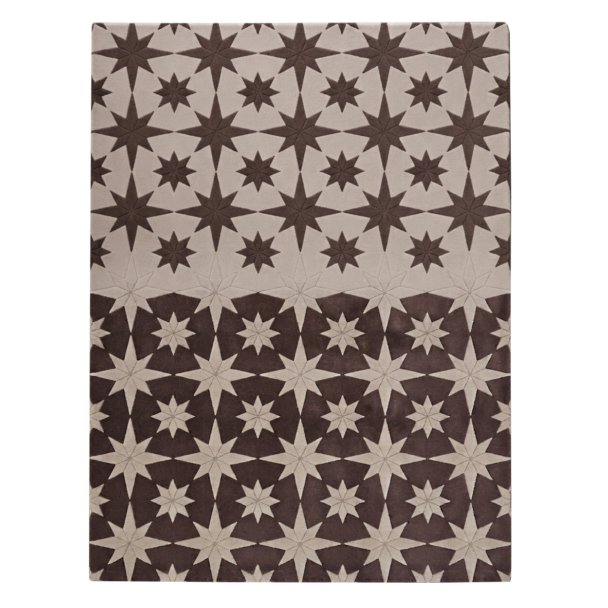 Grey Geometric Hand-Tufted Wool Rug