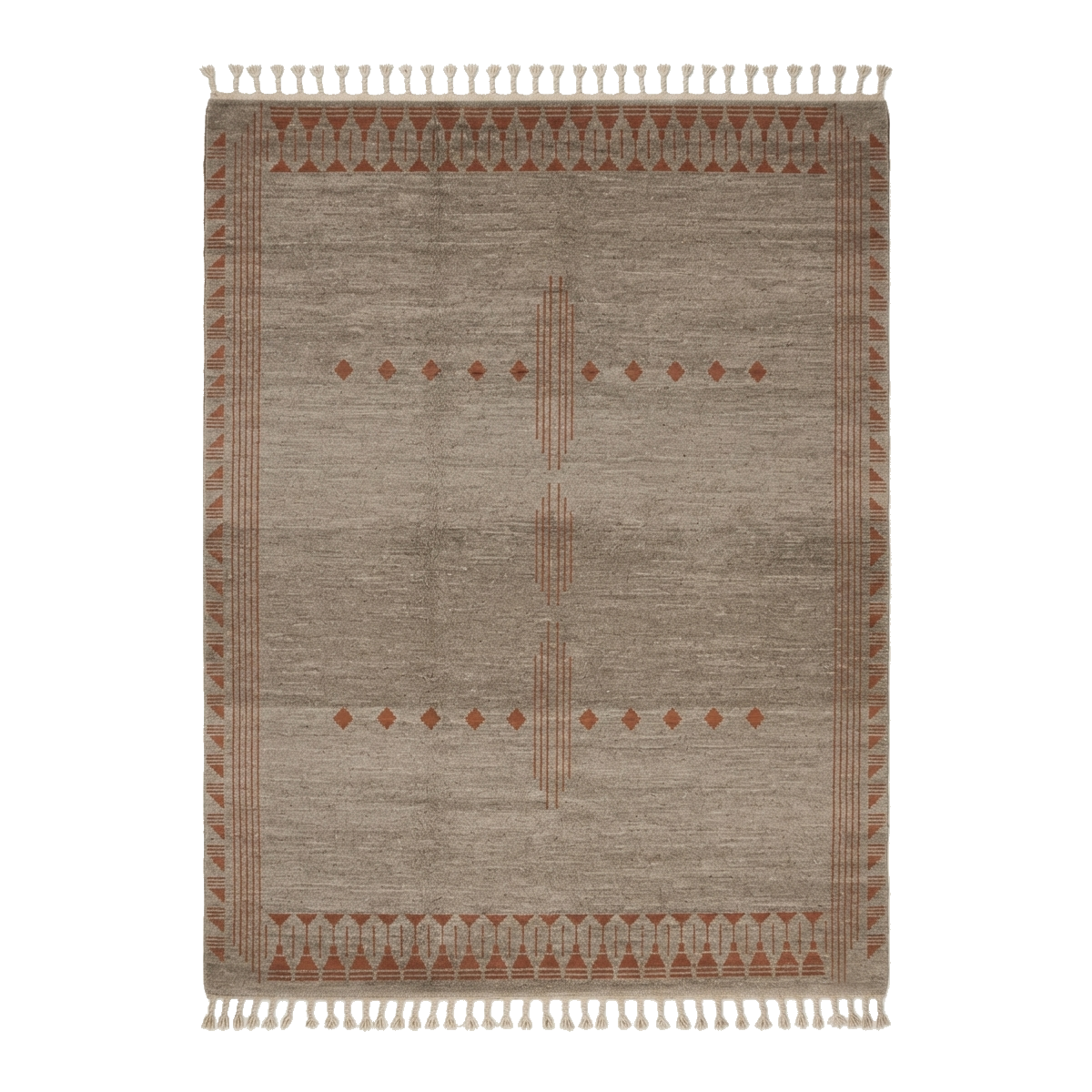 Brown Tribal Hand-Knotted Rug