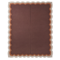 Plum Scalloped Flatweave Rug