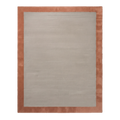 Grey Bordered Hand-Tufted Wool Rug