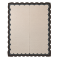 Charcoal Scalloped Flatweave Rug