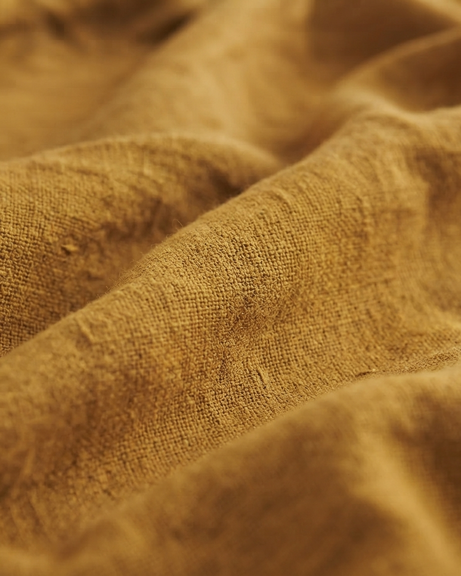 Stonewashed Linen Sheet Set — Turmeric