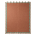 Rust Scalloped Flatweave Rug