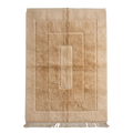 Natural Bordered Moroccan Shag Rug