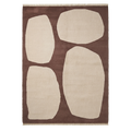 Brown Abstract Hand-Knotted Rug
