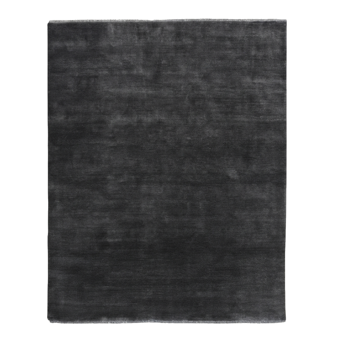 Charcoal Solid Hand-Knotted Rug