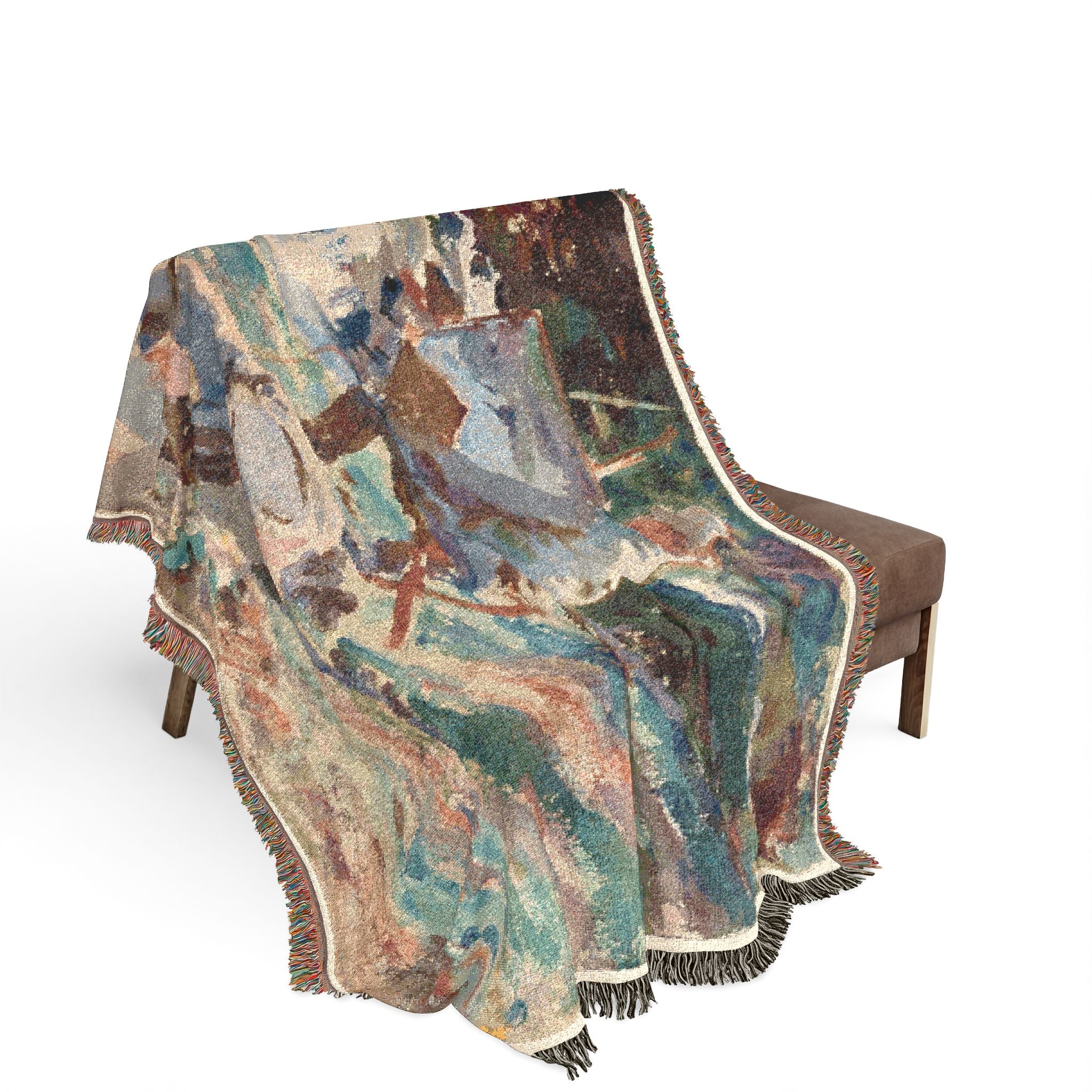 An Artist at His Easel John Singer Sargent Tapestry Blanket