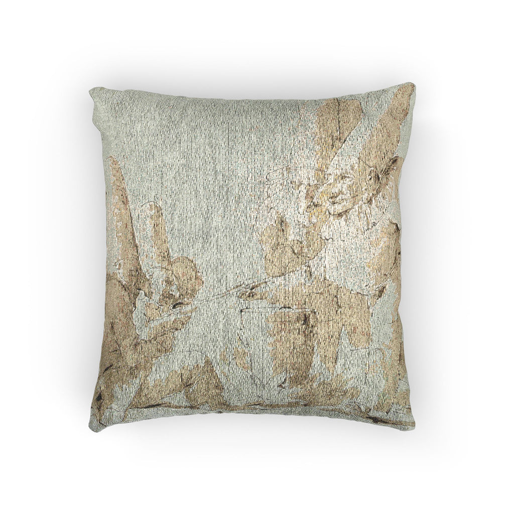 Giovanni Battista Tiepolo - Punchinellos Cooking and Tasting Gnocchi (Punchinellos' Repast) | Woven Pillow