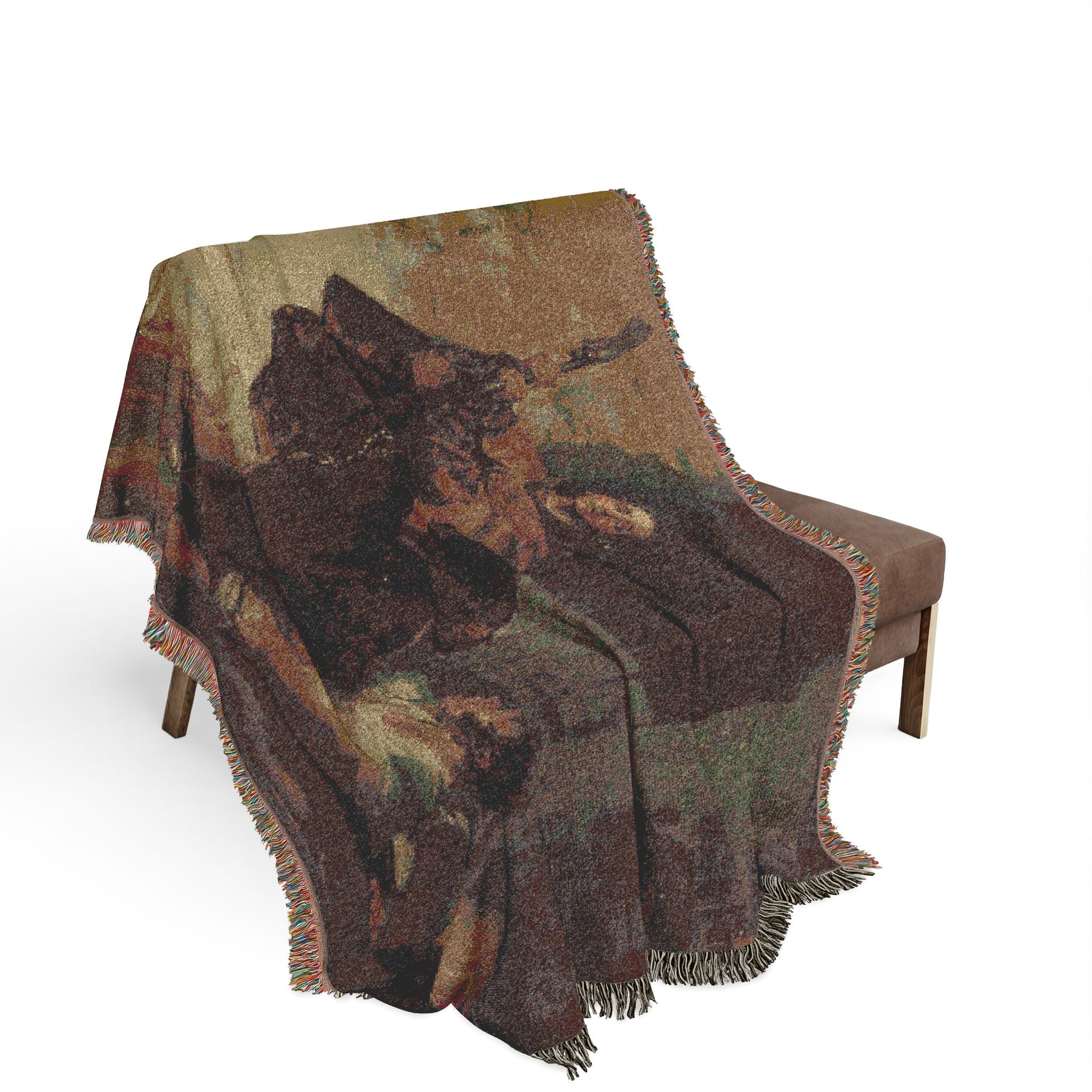 Francisco José de Goya y Lucientes - Friar Pedro Clubs El Maragato with the Butt of the Gun | Woven Tapestry Blanket