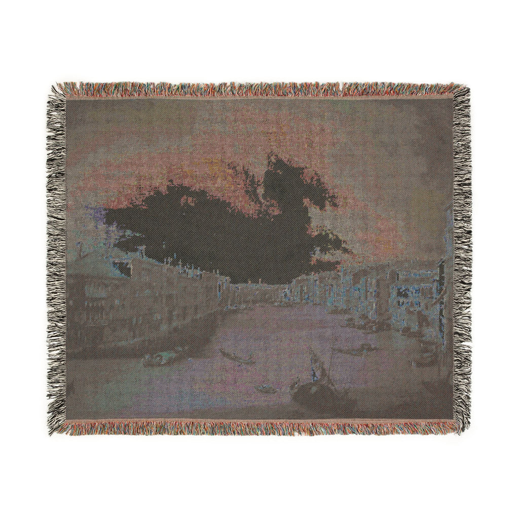 Ca' Rezzonico - Canal Grande da Palazzo Balbi a Rialto C.1722 - Canaletto | Woven Tapestry Blanket