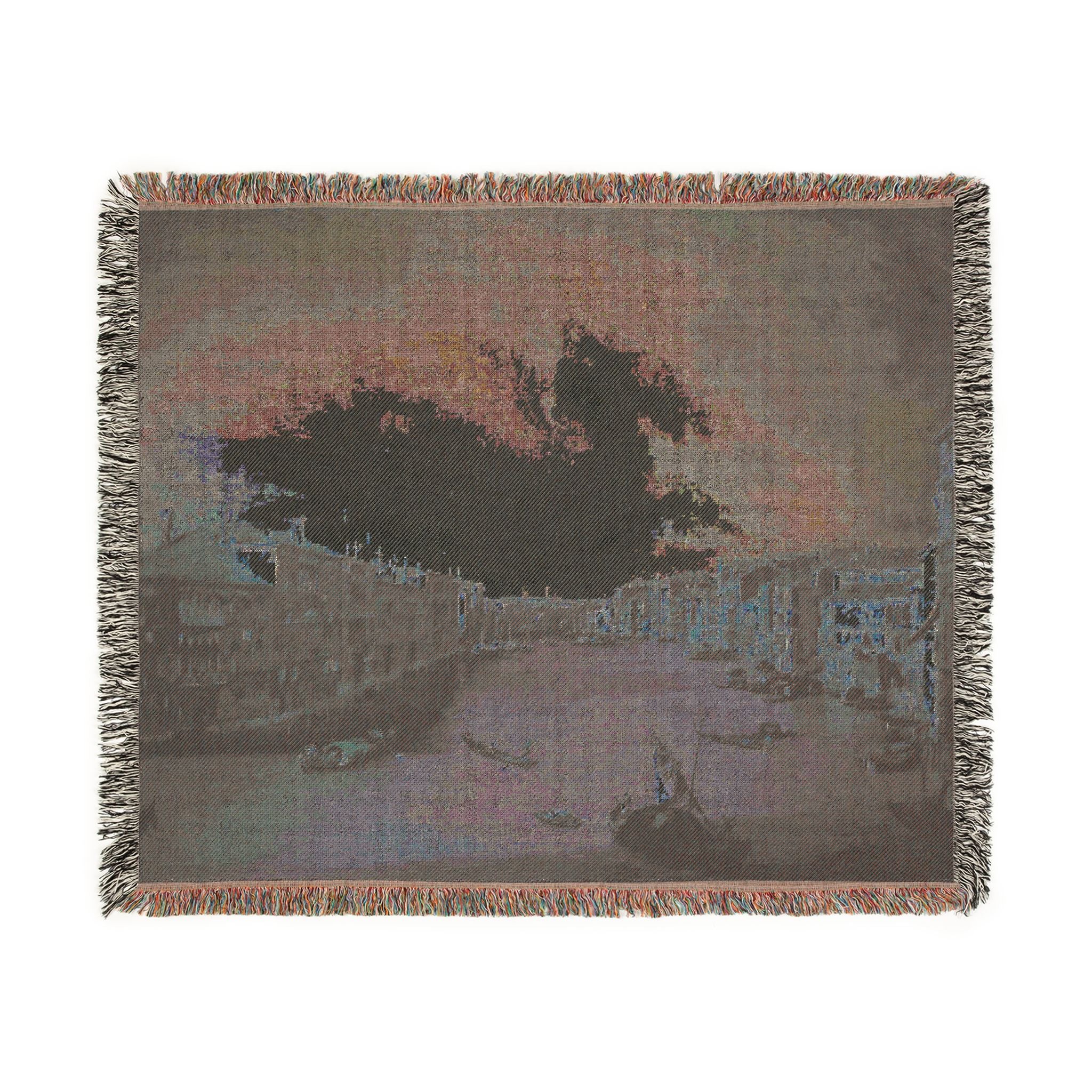Ca' Rezzonico - Canal Grande da Palazzo Balbi a Rialto C.1722 - Canaletto | Woven Tapestry Blanket