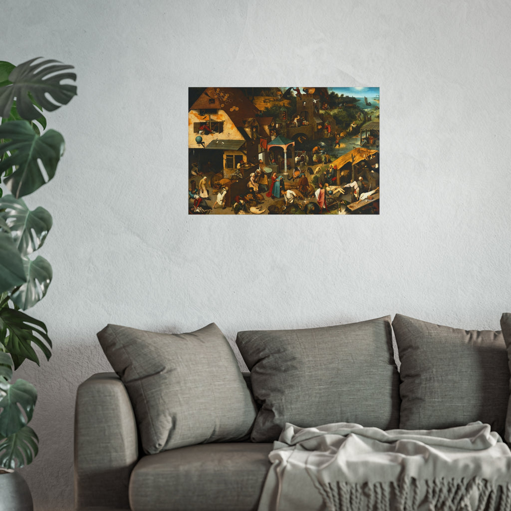 Pieter Brueghel the Elder - The Dutch Proverbs - Google Art Project | Fine Art Poster