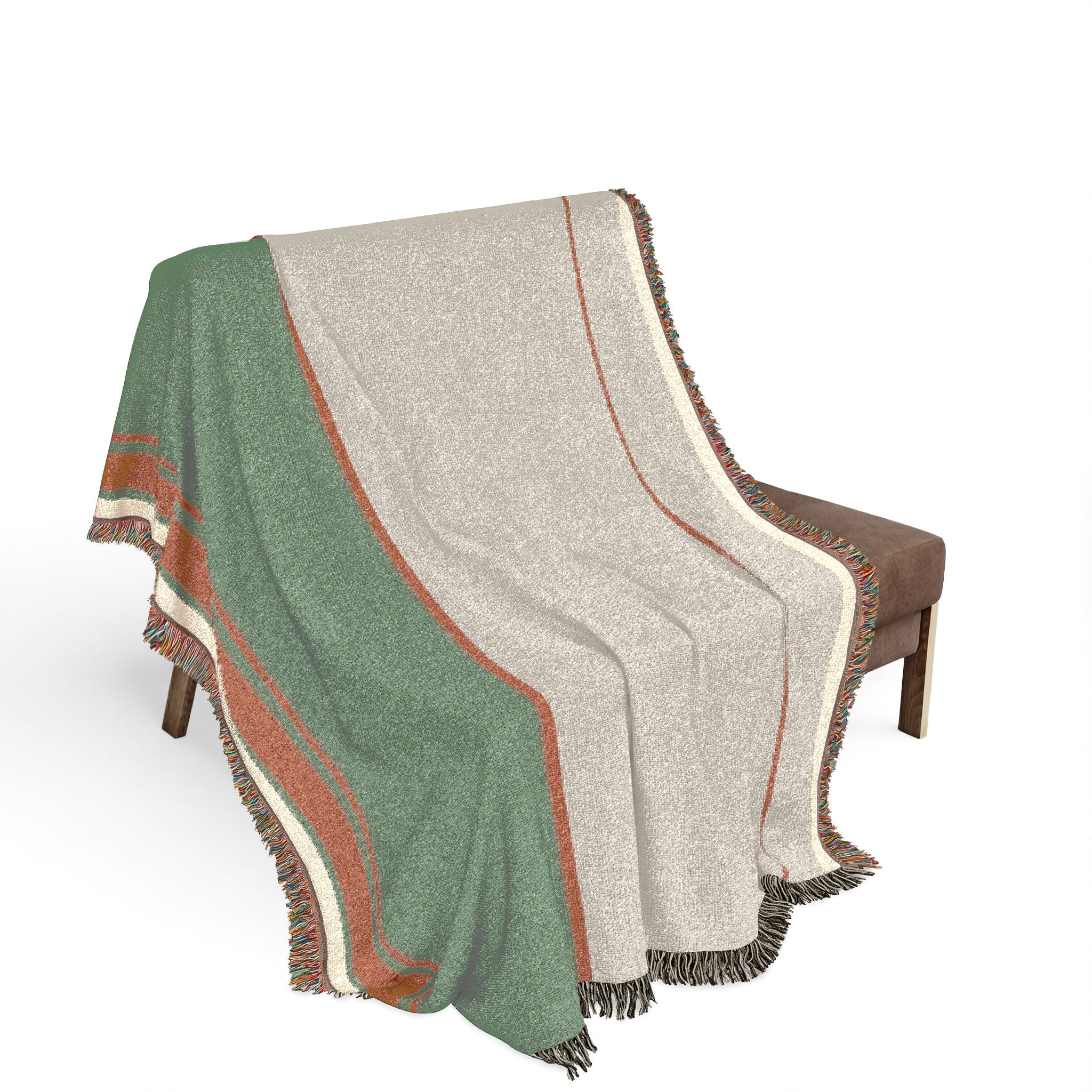 Grove Throw — Stone · Olive · Clay
