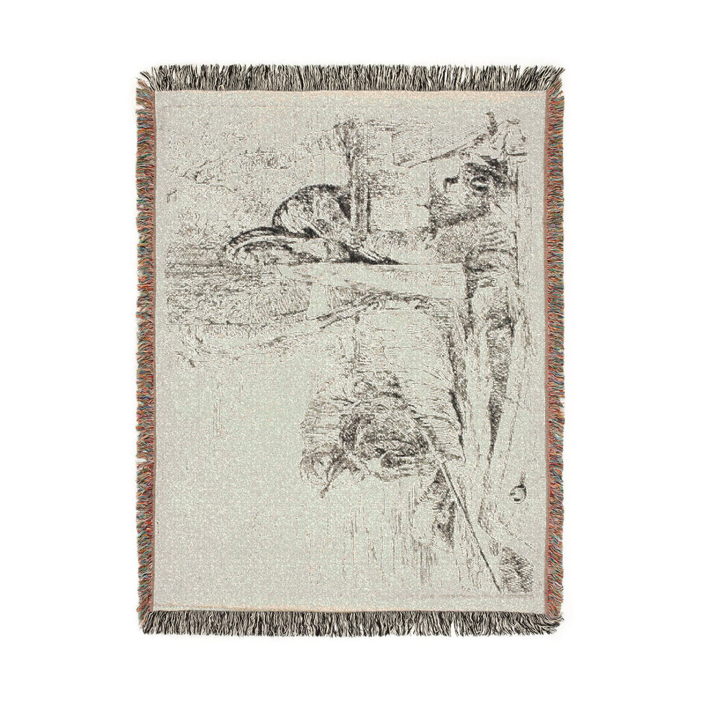 Giovanni Battista Tiepolo - Standing Philosopher and Two Other Figures, from Capricci | Woven Tapestry Blanket