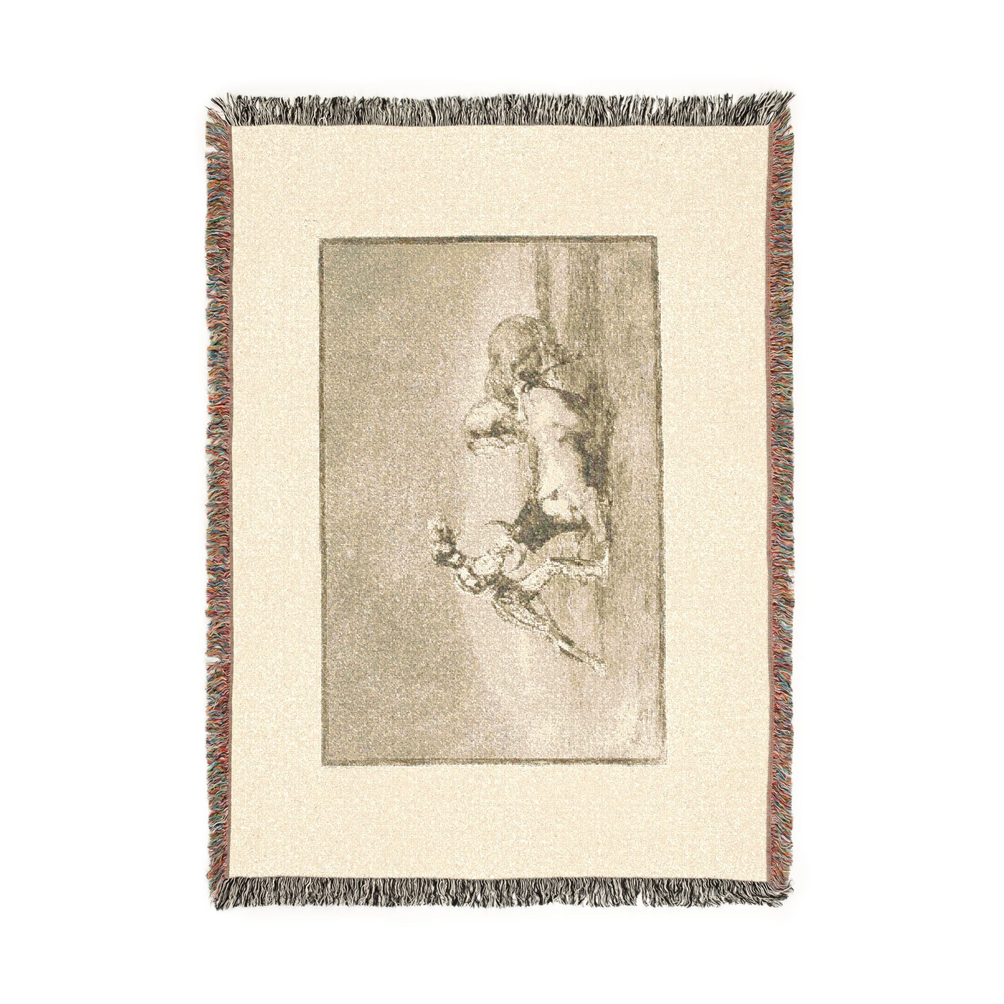 Francisco José de Goya y Lucientes - A Spanish knight kills the bull after having lost his horse, plate nine from The Ar | Woven Tapestry Blanket