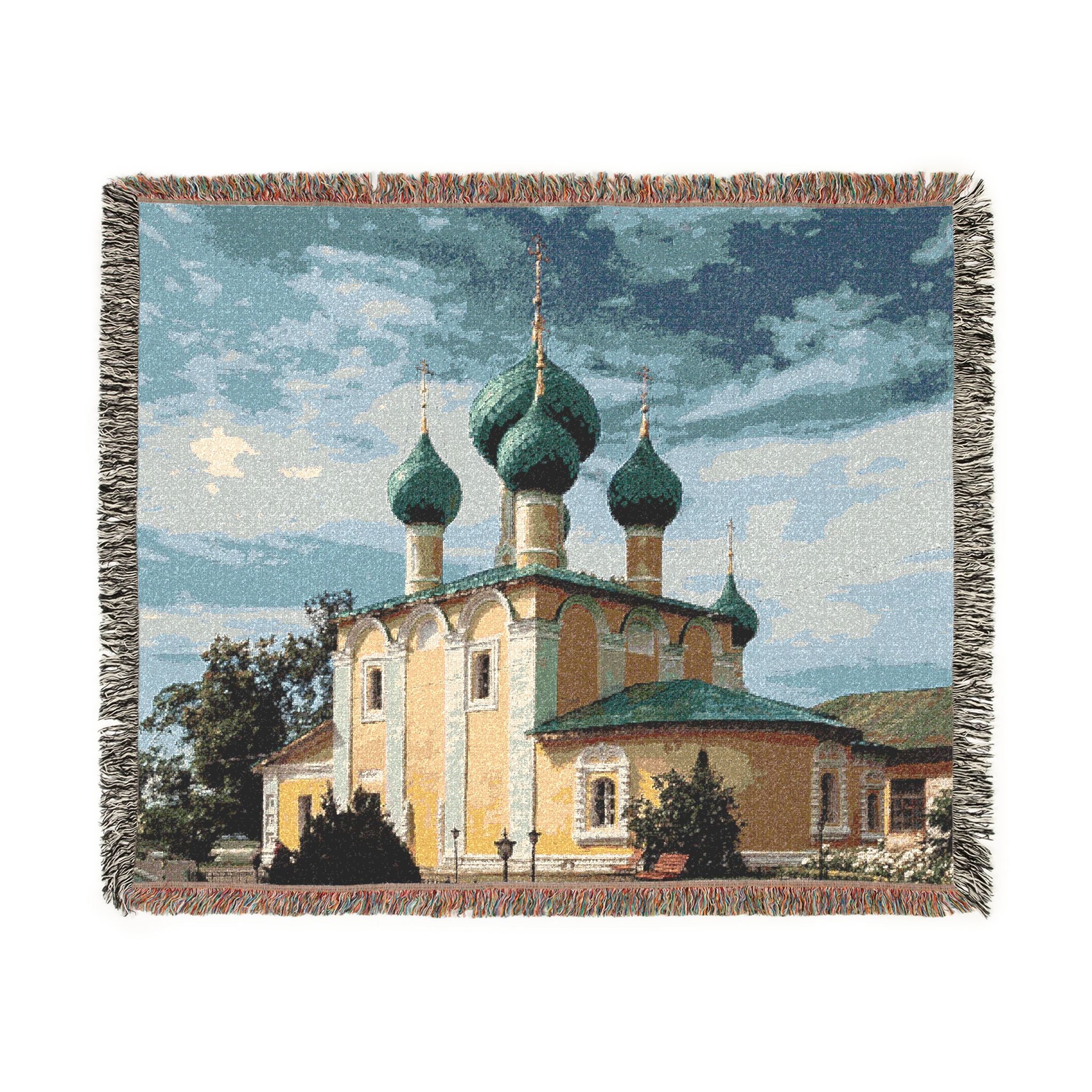 Church of the Beheading of Saint John the Baptist Alekseyevsky Monastery Uglich 2023-07-22 7452 | Woven Tapestry Blanket