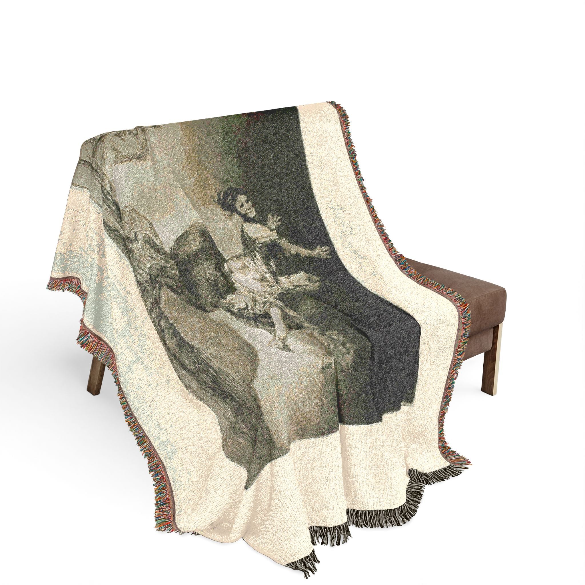 Francisco José de Goya y Lucientes - A Woman and a Horse, Let Someone Else Master Them, plate ten from Los Proverbios | Woven Tapestry Blanket